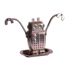 Simpático infusor de té con forma de robot, regalo original para tu mejor amigo o para tí mismo, :).De muy fácil uso y limpieza.