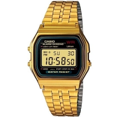 reloj Casio clasico dorado Lithium water resist Alarma Chrono